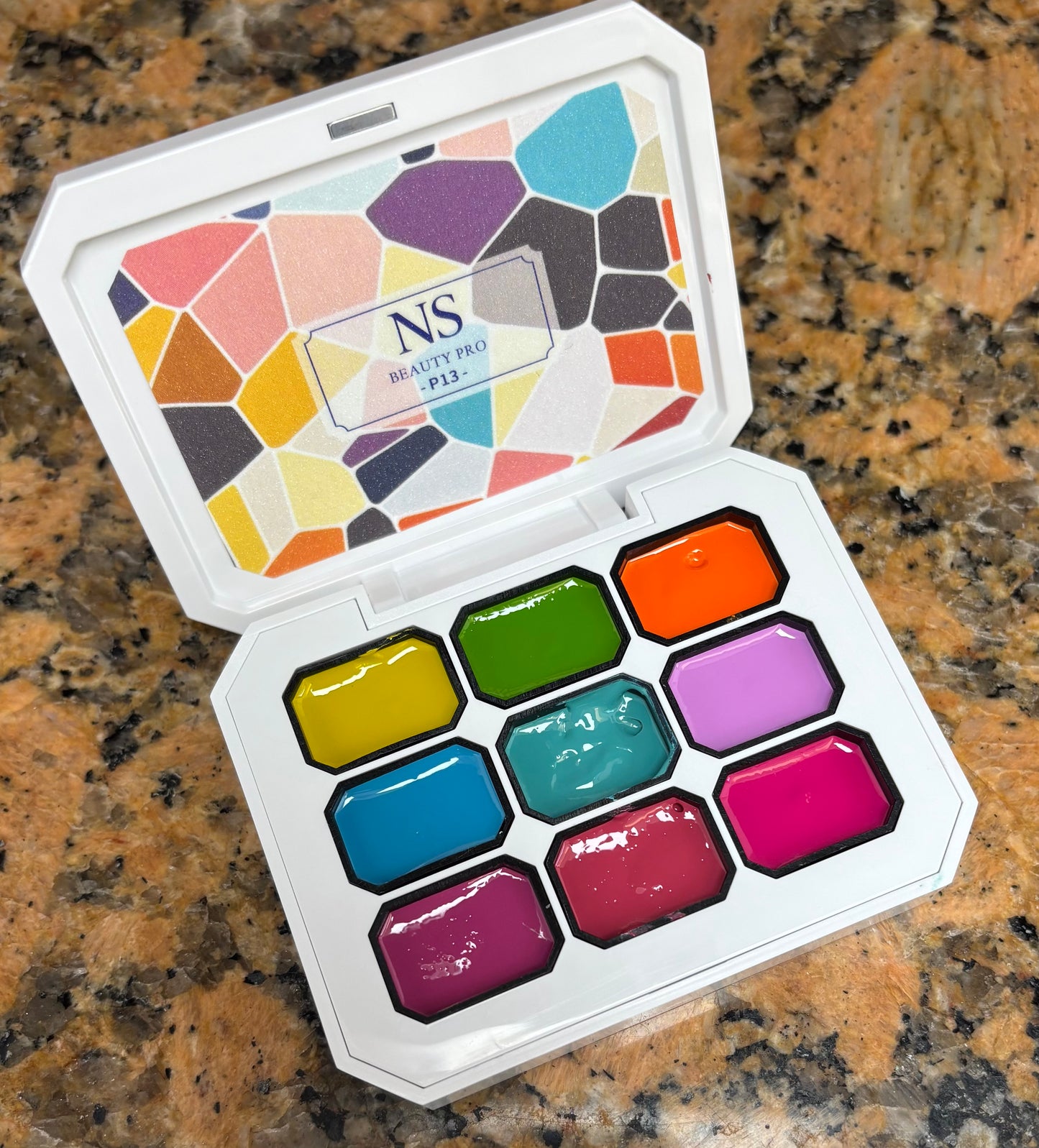 Paletas de gel sólido para difuminados. Nail Art Sponge.
