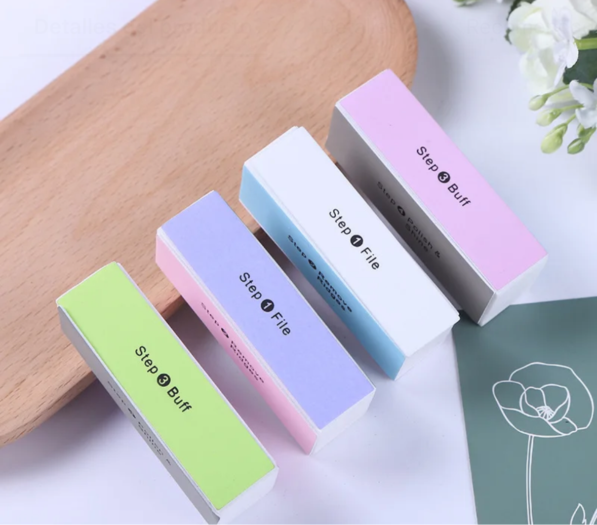 4-sided nail blocks, nail filing and sanding block