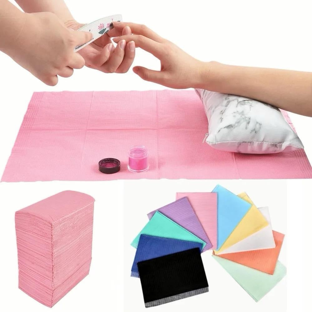 Paquete de 125 unidades de mantel desechable para uñas impremeable