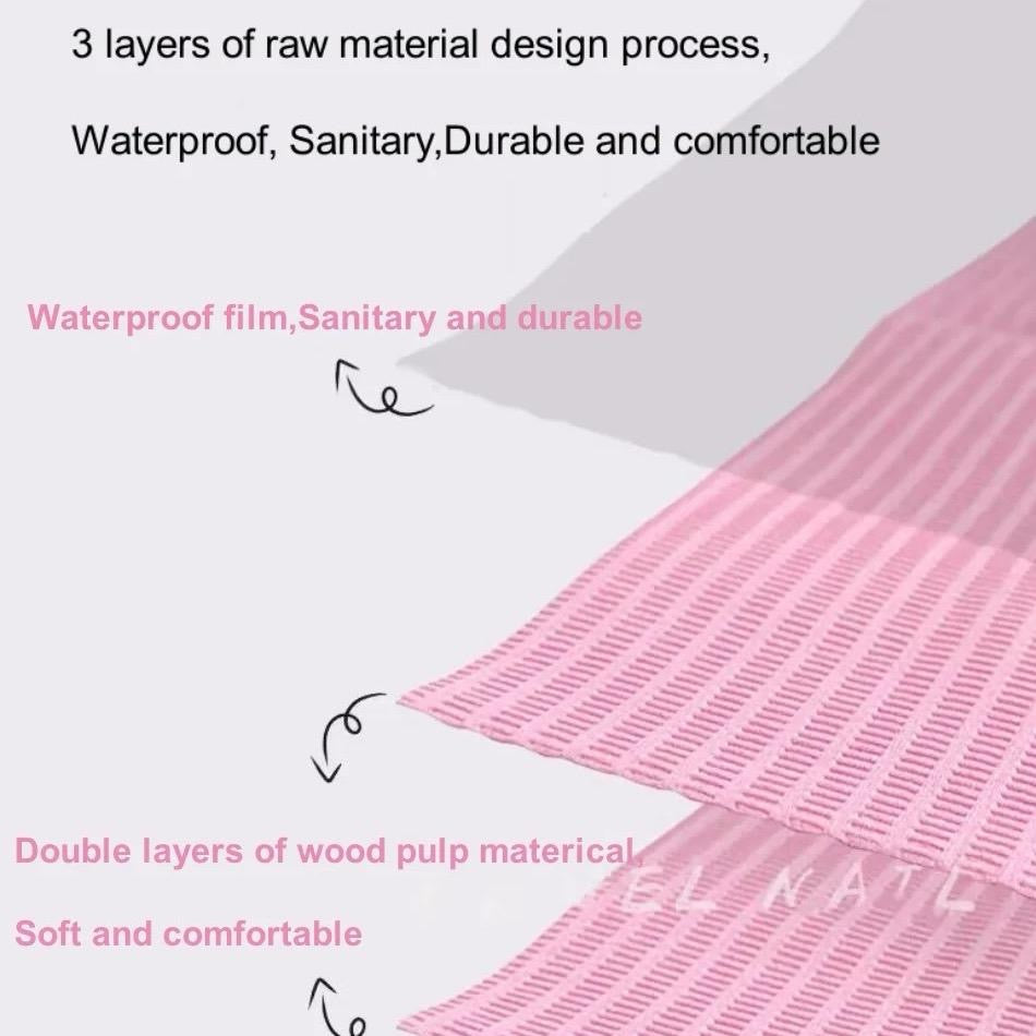Paquete de 125 unidades de mantel desechable para uñas impremeable