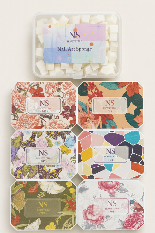 Paletas de gel sólido para difuminados. Nail Art Sponge.