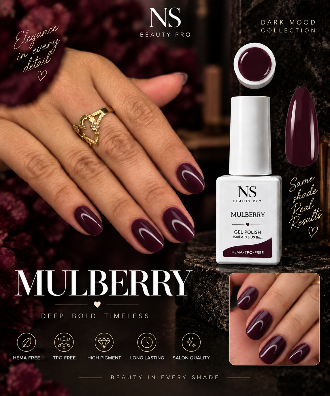 Dark Mood Collection – Gel Polish 15ml | HEMA & TPO Free