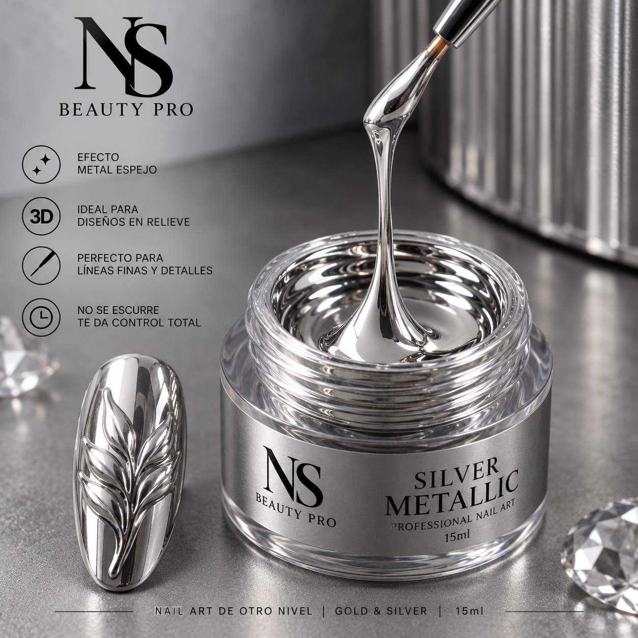 Gold & Silver Metallic Painting Gel