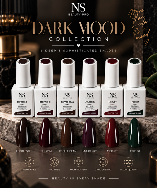 Dark Mood Collection – Gel Polish 15ml | HEMA & TPO Free