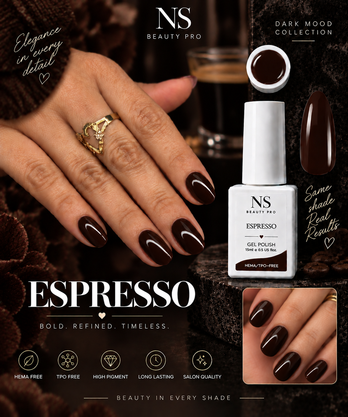 Dark Mood Collection – Gel Polish 15ml | HEMA & TPO Free
