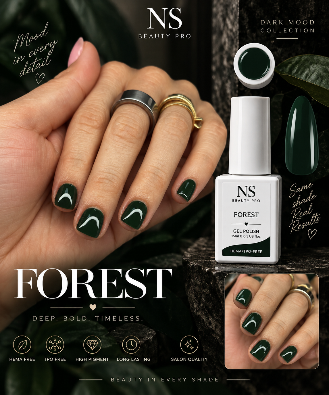 Dark Mood Collection – Gel Polish 15ml | HEMA & TPO Free