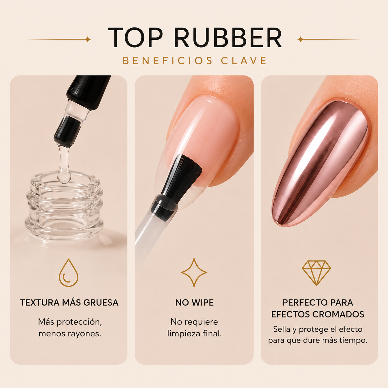 Top coat – 18ml Rubber top