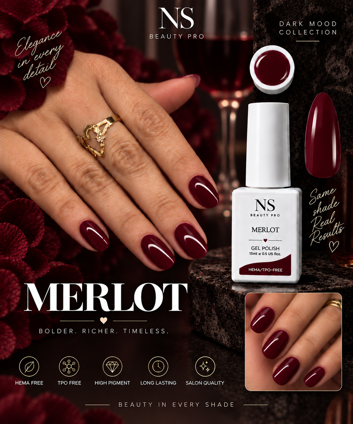 Dark Mood Collection – Gel Polish 15ml | HEMA & TPO Free