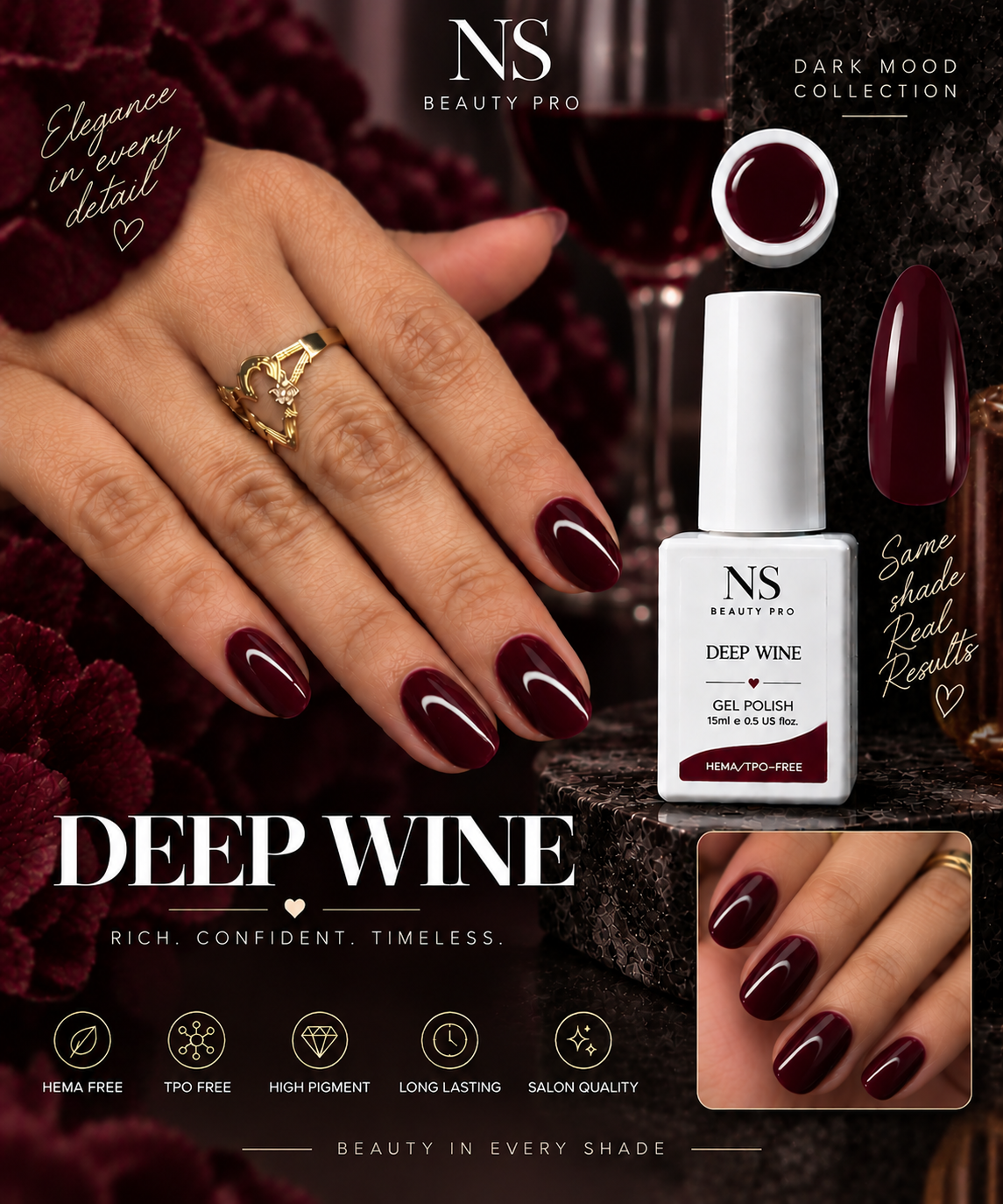 Dark Mood Collection – Gel Polish 15ml | HEMA & TPO Free