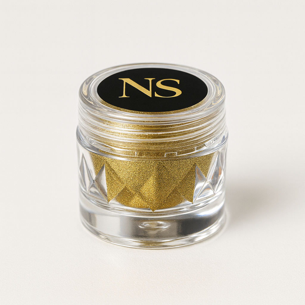 Gold Chrome Powder for Nails NS Besuty Pro - Ultra-Fine Pigment for High Coverage & Golden Mirror Effect - Ideal for Luxury Designs & Modern Styles
